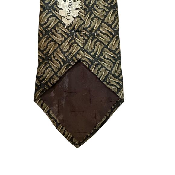 The Nature Conservancy Men's Crocodile Novelty Necktie 100% Silk Vintage - Picture 4 of 8